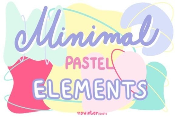 Download Minimal Pastel Elements (PNG SET) - Element Collection