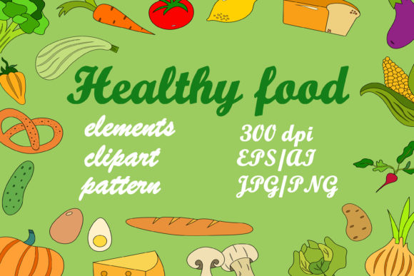 Download Healthy Food. Vegetarian Food Elements - Element Collection