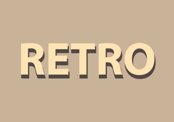 Download Retro Vector Text Effect Fully Editable - Fully editable Collection